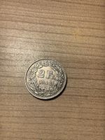 Sehr seltene Schweizer Silber 2 Franken Münze Jahrgang 1948