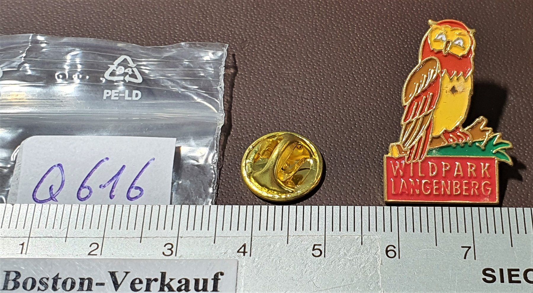 Placchette & Badge: Q616 - Pin Wildpark Langenberg Sihlwald - Eule – Usato da Reinach BL venduto da Boston-Verkauf 1
