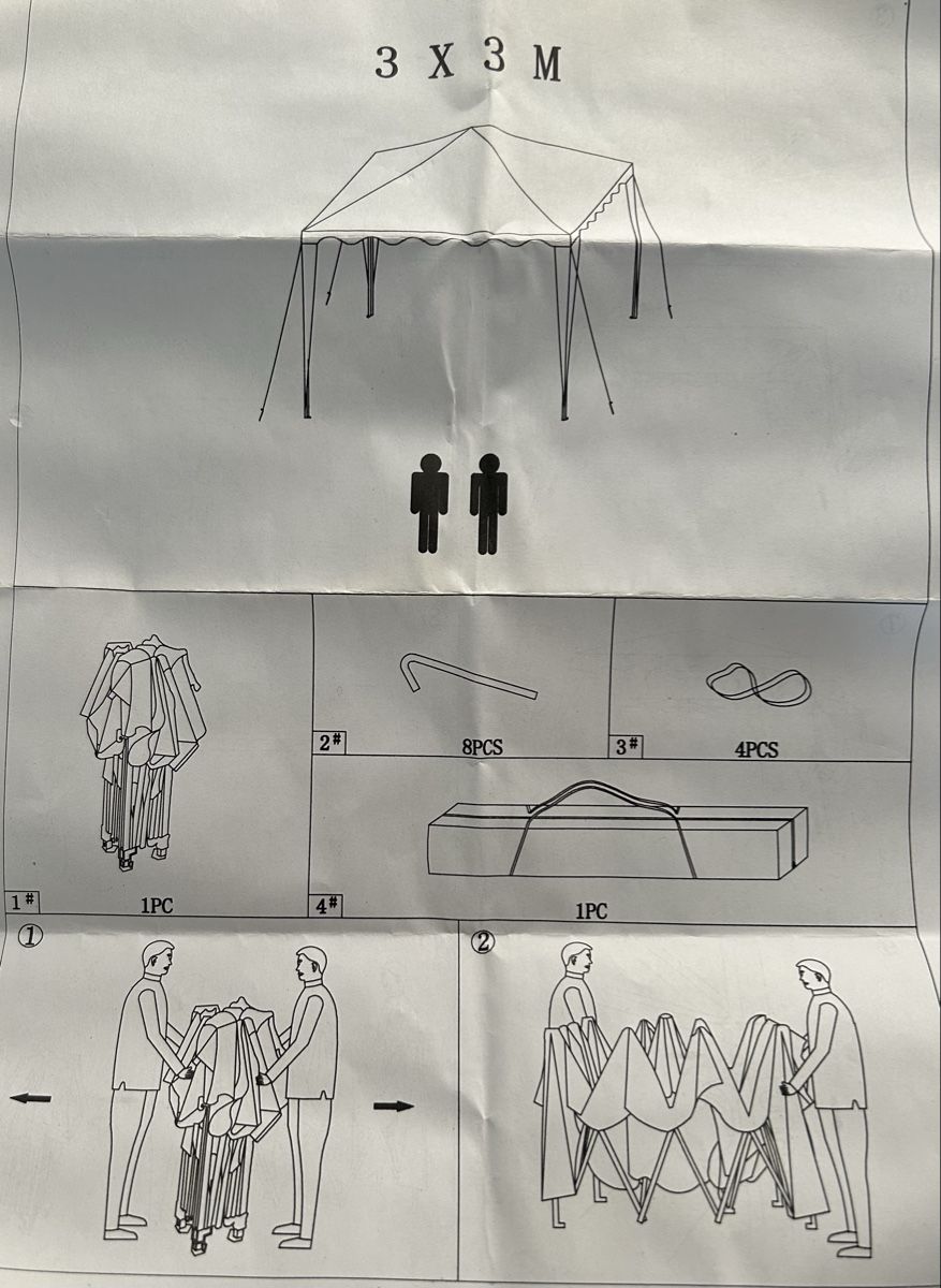 Unterstände: Pavillon blau 3m x 3m – Neu (gemäss Beschreibung) aus Obernau von dou_tqy8