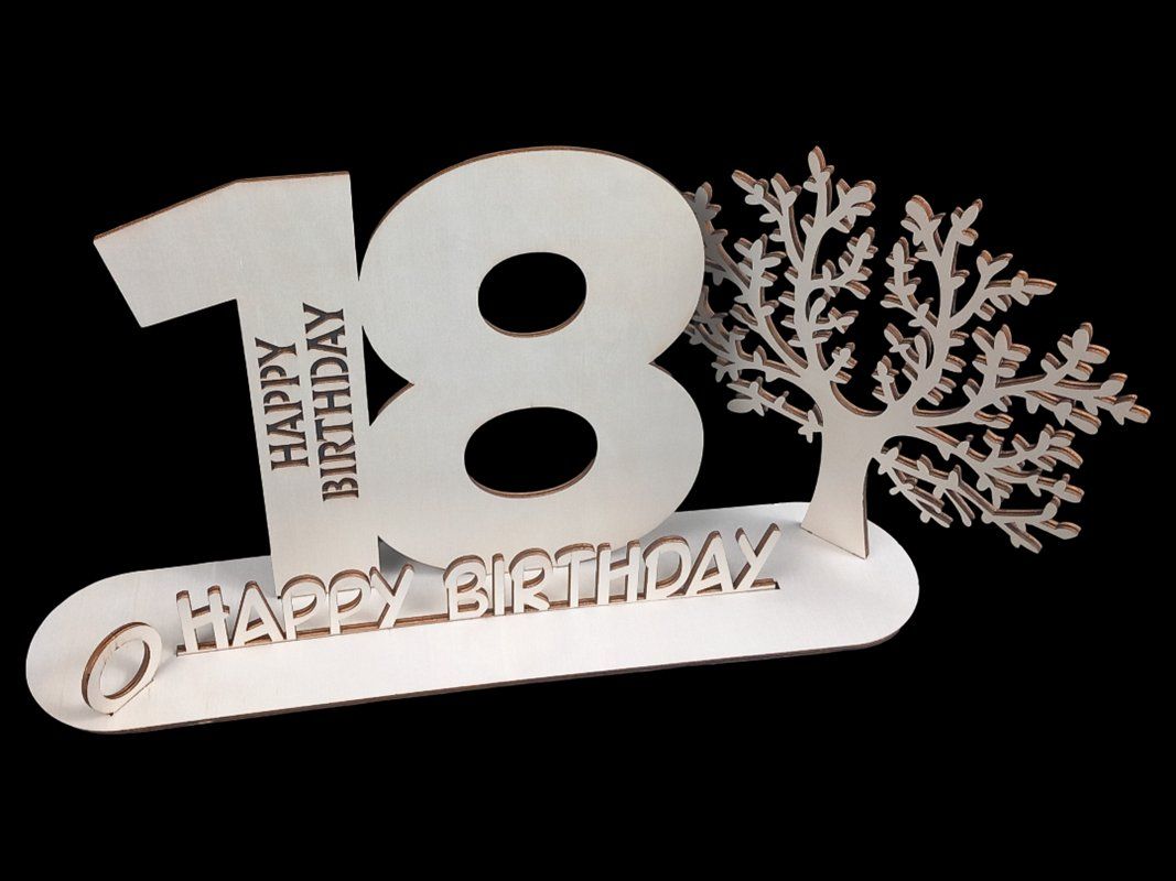 Tutte le decorazioni: 18th Birthday aus Holz – Usato da Hünenberg venduto da Restwert_Zug