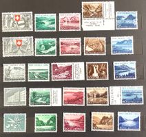 1952-56 Pro Patria Seen und Wasserläufe Sätze **