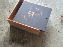 3er Weinkiste mit Schiebedeckel leer 33.5x29.2x12.5cm