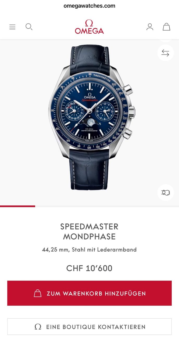 Omega Montres: OMEGA Speedmaster Moonphase Fullset – D'occasion à Birsfelden par Mynos 7