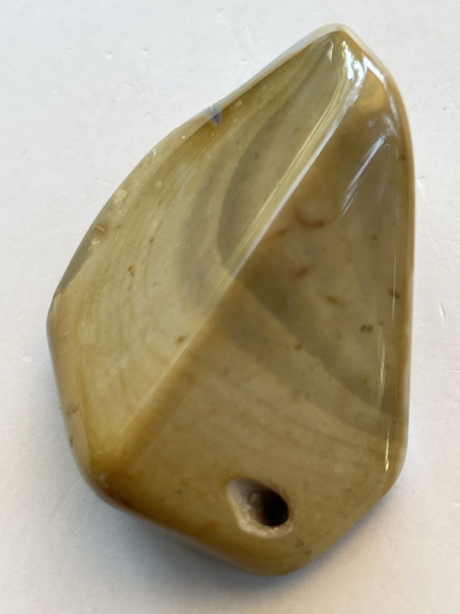 Minerali & Pietre curative: Rundum geschliffen und polierter Silex / Flint, gebohrt – Usato da Uster venduto da Arrayo 6