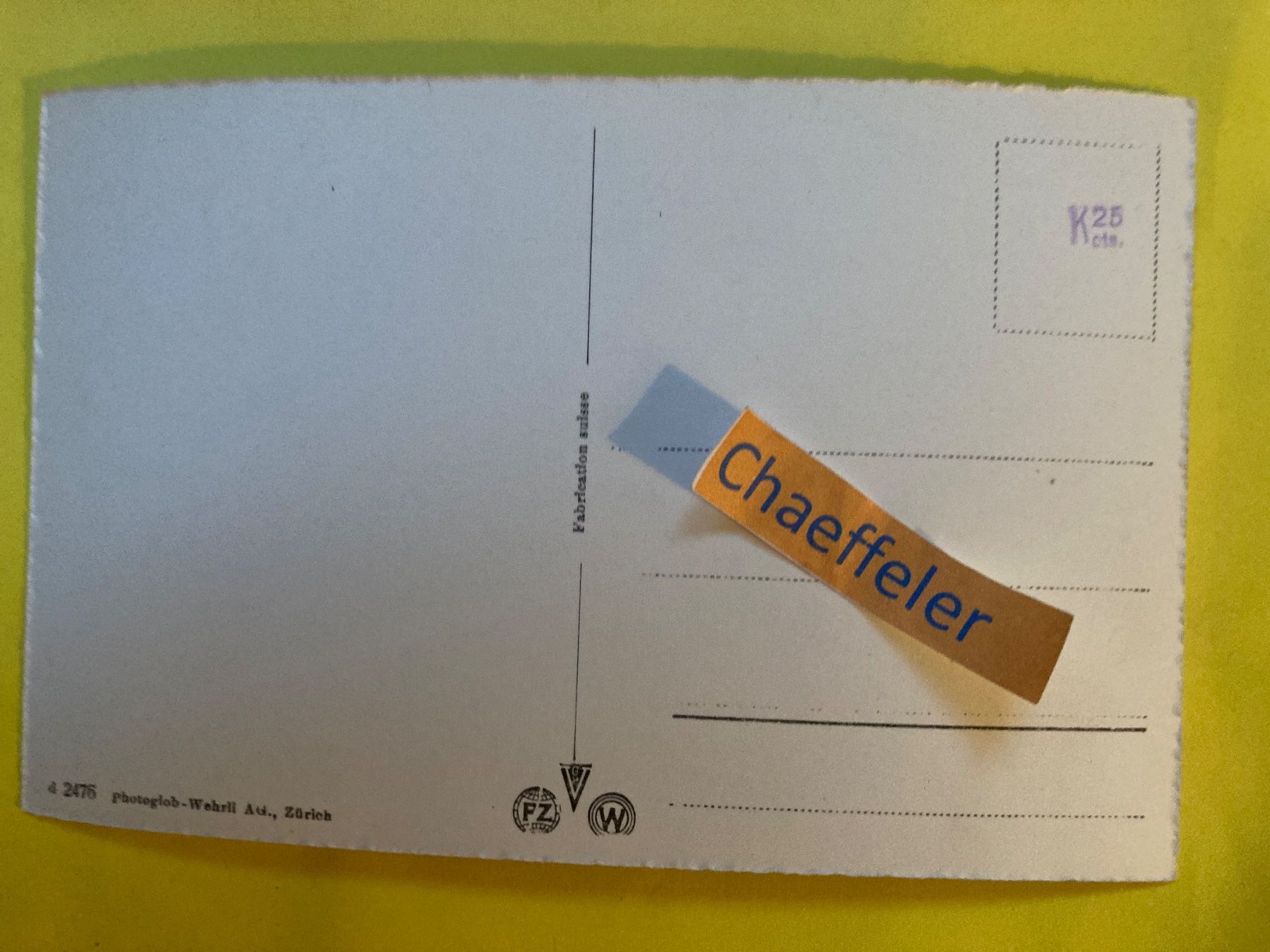 Cartoline postali: Baden, Langfogteischloss – Usato da Zürich venduto da Chaeffeler 1