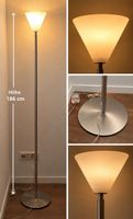 Stehlampe Edelstahl Glas dimmbar 186cm