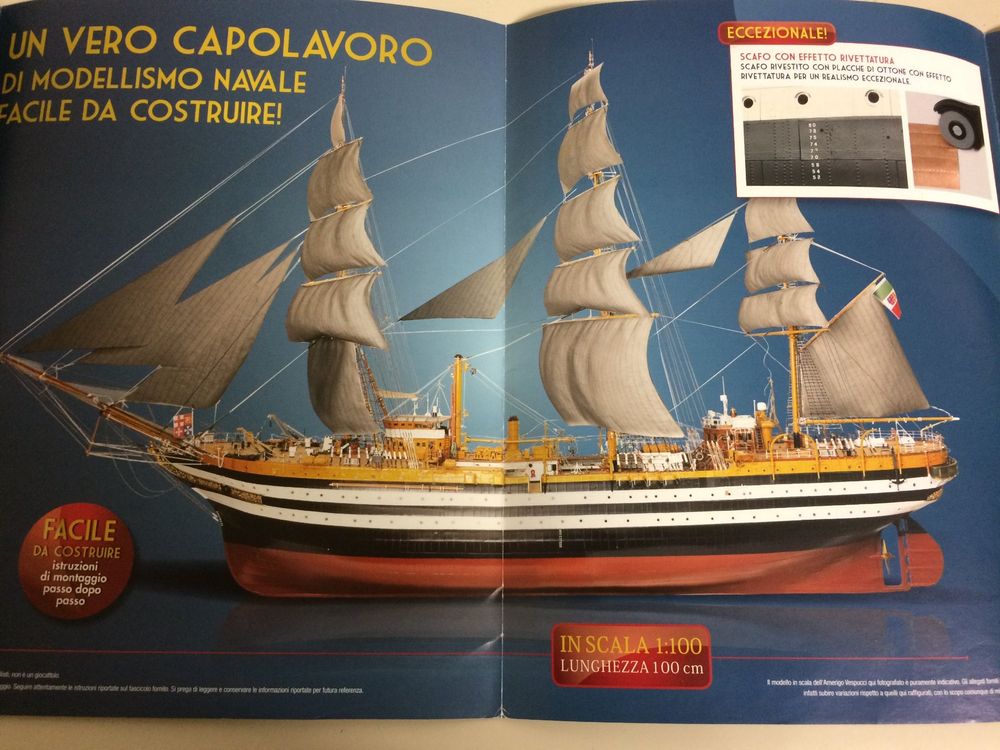 COSTRUISCI L'AMERIGO VESPUCCI # 1 Modello in legno 1:100