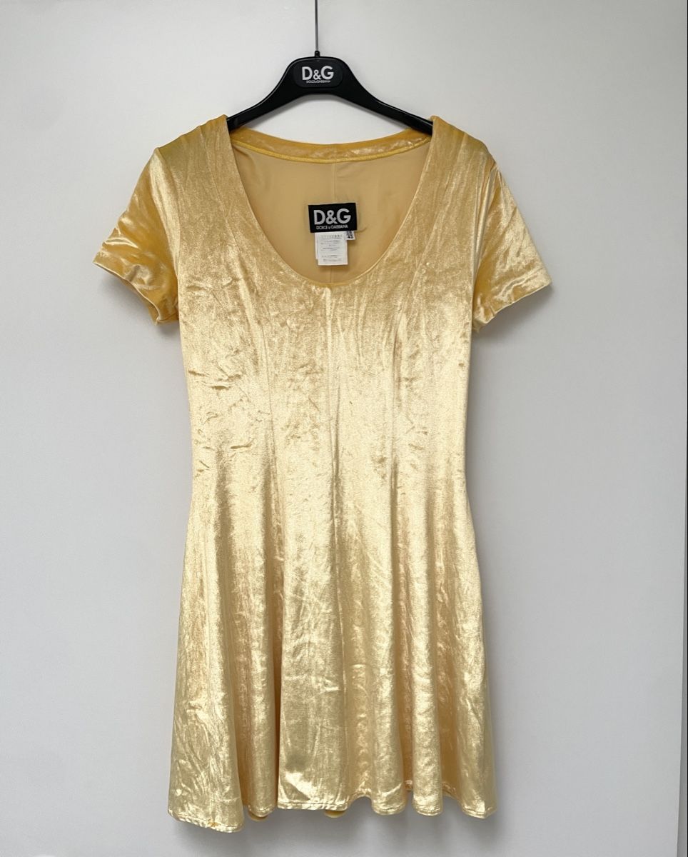 Dolce & Gabbana Vestiti: Dolce & Gabbana Samtkleid – Usato da Stäfa venduto da Nicole093