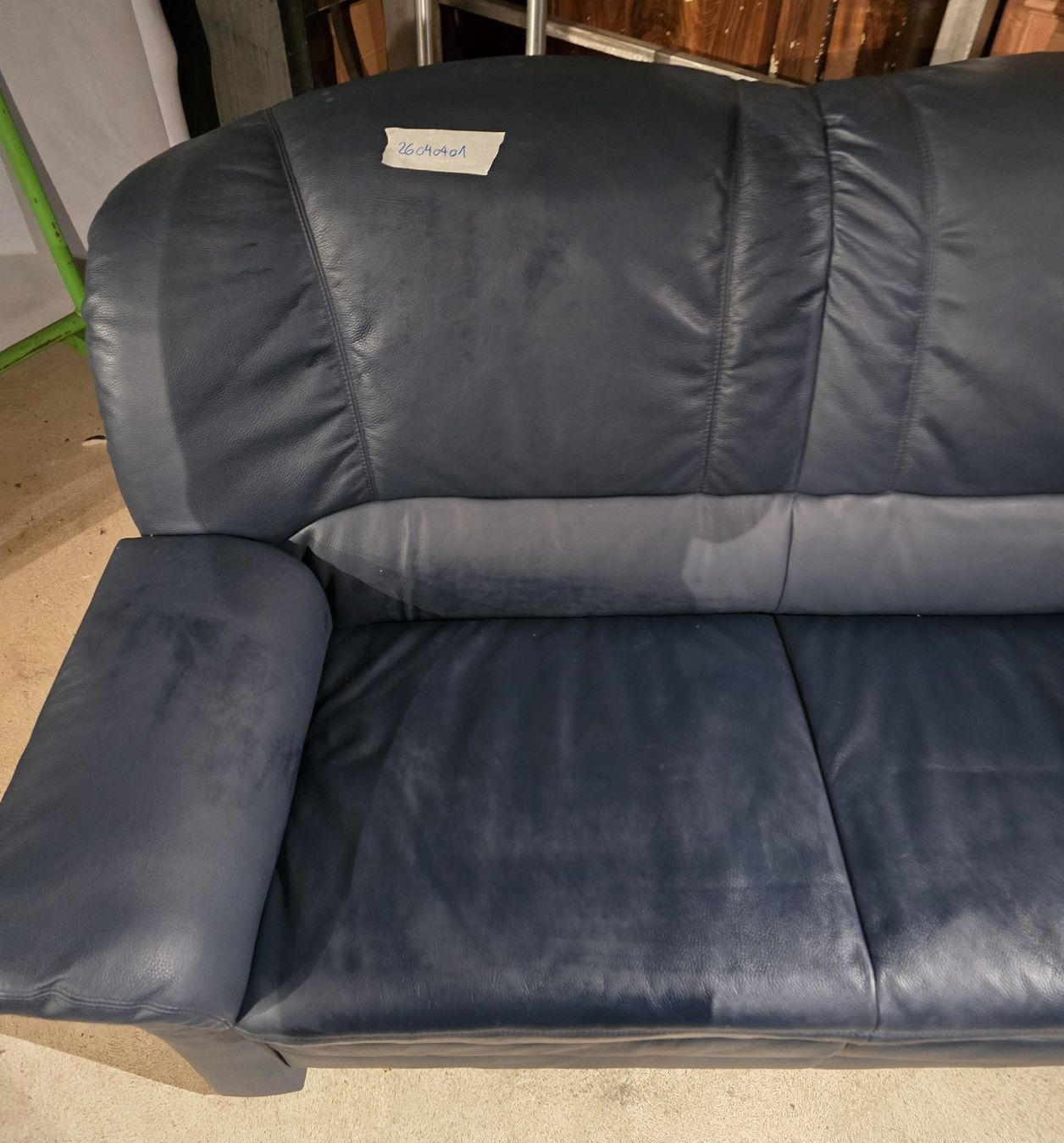 Divani: 2er Sofa Kernleder blau, Fa. Hummel – Usato da Rorschacherberg venduto da snOOpydOg11 5