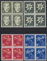 109-112** Viererblockserie 1944, Katalog SBK 26 Fr. 28.00