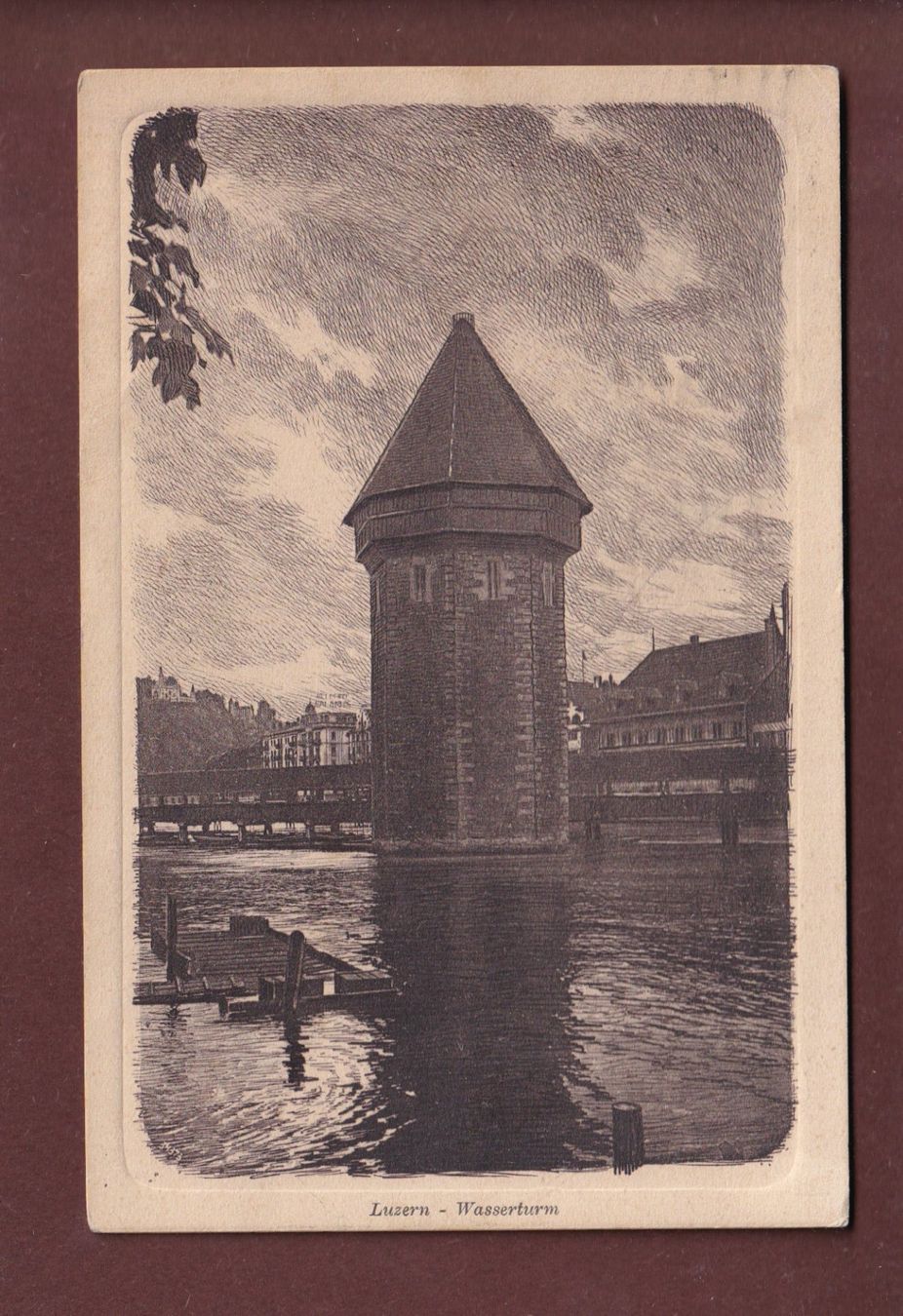 Ansichtskarten: LUZERN - Wasserturm - 1921 – Gebraucht aus Pully von nicecards