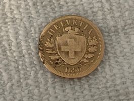 2 centimes/Rappen 1850