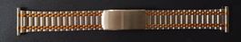 NOS, ROWI Uhrenarmband, Stahl, silbrig/goldig BA 22mm,L17cm