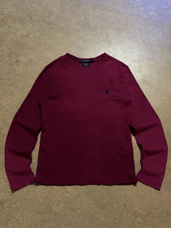 Long Sleeve Shirt Ralph Lauren Sport Red Cotton Size M