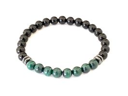Männer Edelsteinarmband Malachit, Hämatit, Achat auf Mass