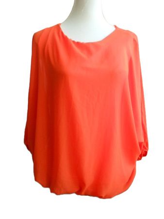 Gr. 34 Oranges Oberteil mit Untershirt BLICKFANG