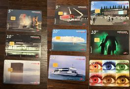 EXPO '02 - Drei komplette Serien Swisscom Taxcards