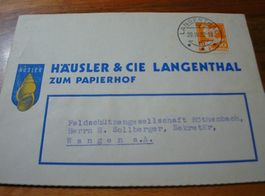Karte 1932, sauber o Langenthal, Häusler + CIE