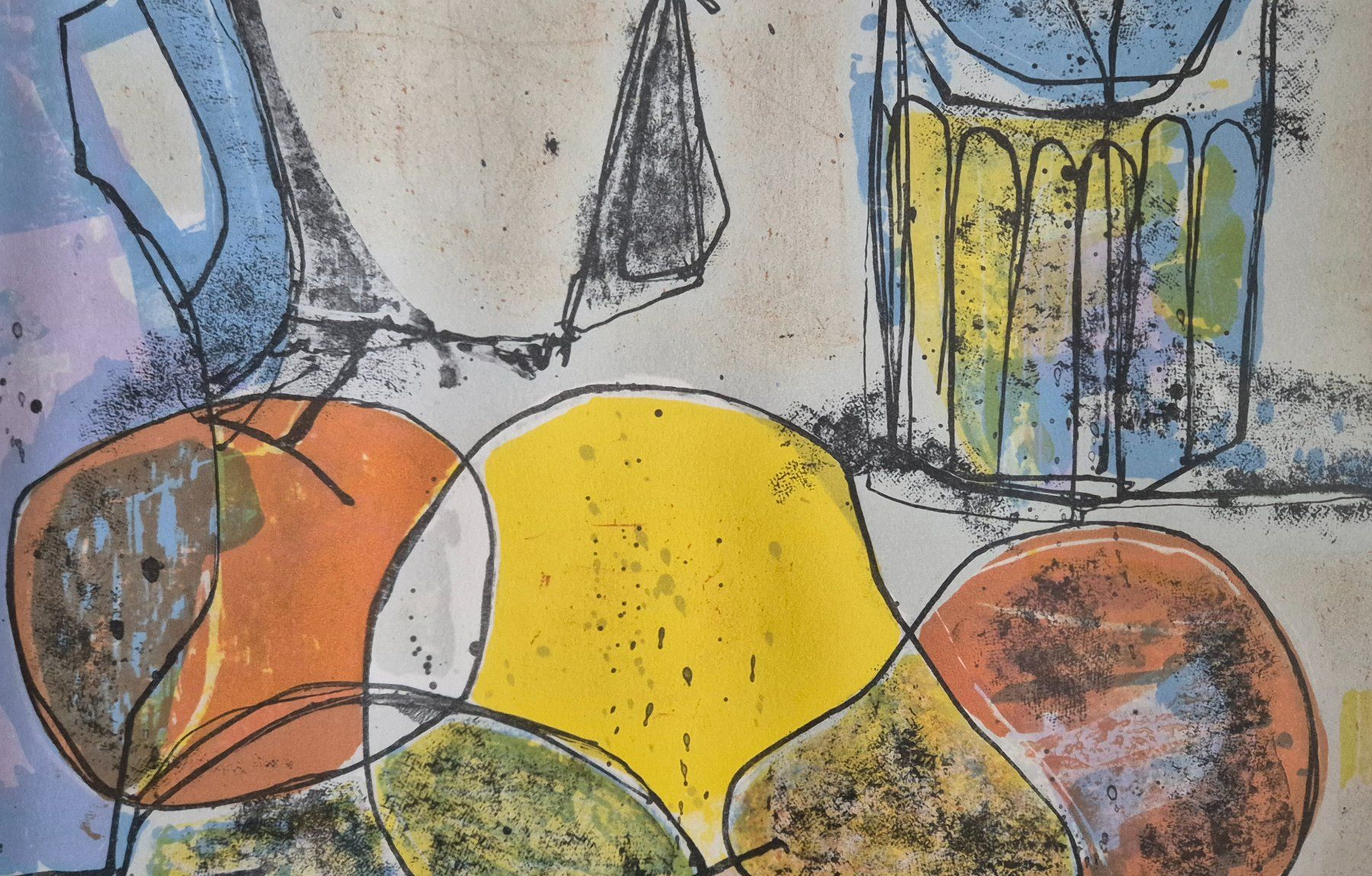 Grafica & Litografie: Guy Renne (1925-1990), Lithographie Stillleben, handsigniert – Usato da Illnau venduto da Bab58blau 1