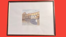 Acquerello Ponte Vecchio, Firenze