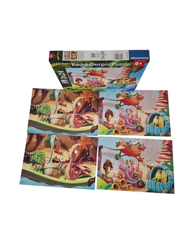 Ravensburger Puzzle: RAVENSBURGER Puzzle Gigantosaurus 2x24 – Usato da Wil SG venduto da Restwert_Wil 1