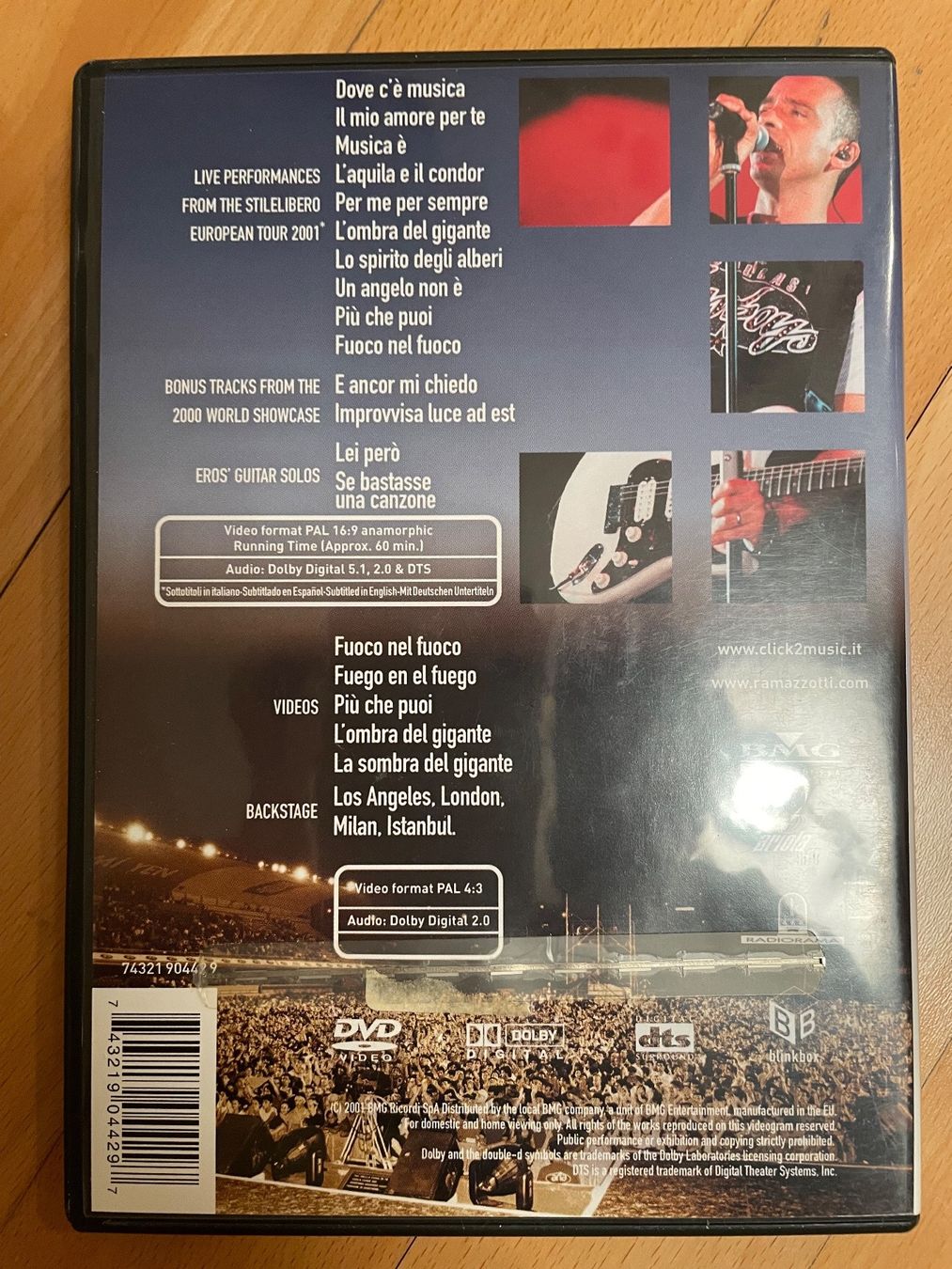 Tutti i DVDs: EROS RAMAZZOTTI-DVD STILELIBERO – Usato da Rorschacherberg venduto da CD-Roli 1