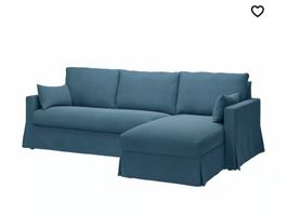 HYLTARP IKEA 3er-Sofa mit Récamiere, links,  blau