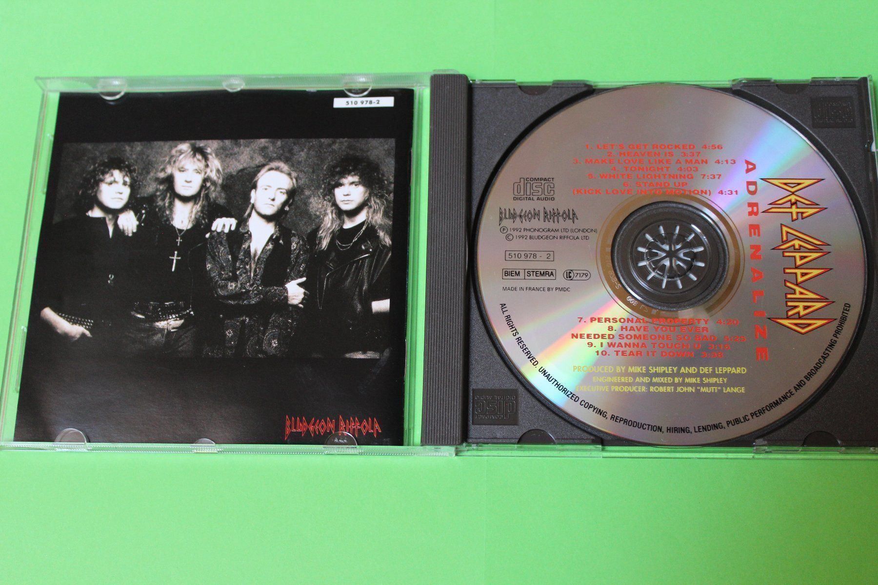 CD: DEF LEPPARD - ADRENALIZE CD France 1992 – Usato da Tübach venduto da JamesStone 3