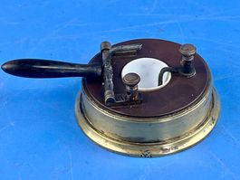 antiker Quecksilber Stromschalter Messing, Porzellan usw