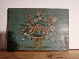 Stilleben-Oelbild auf Holz