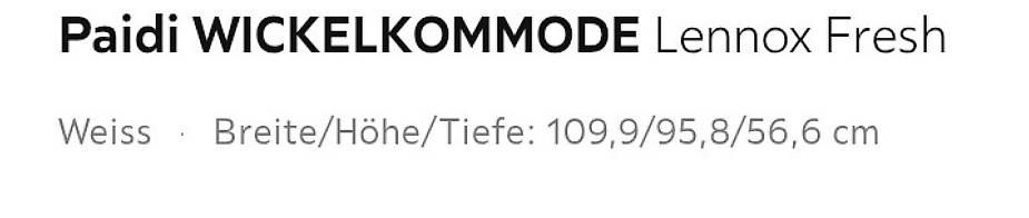Tables à langer & accessoires: Wickelkommode – D'occasion à Dielsdorf par balu91 1