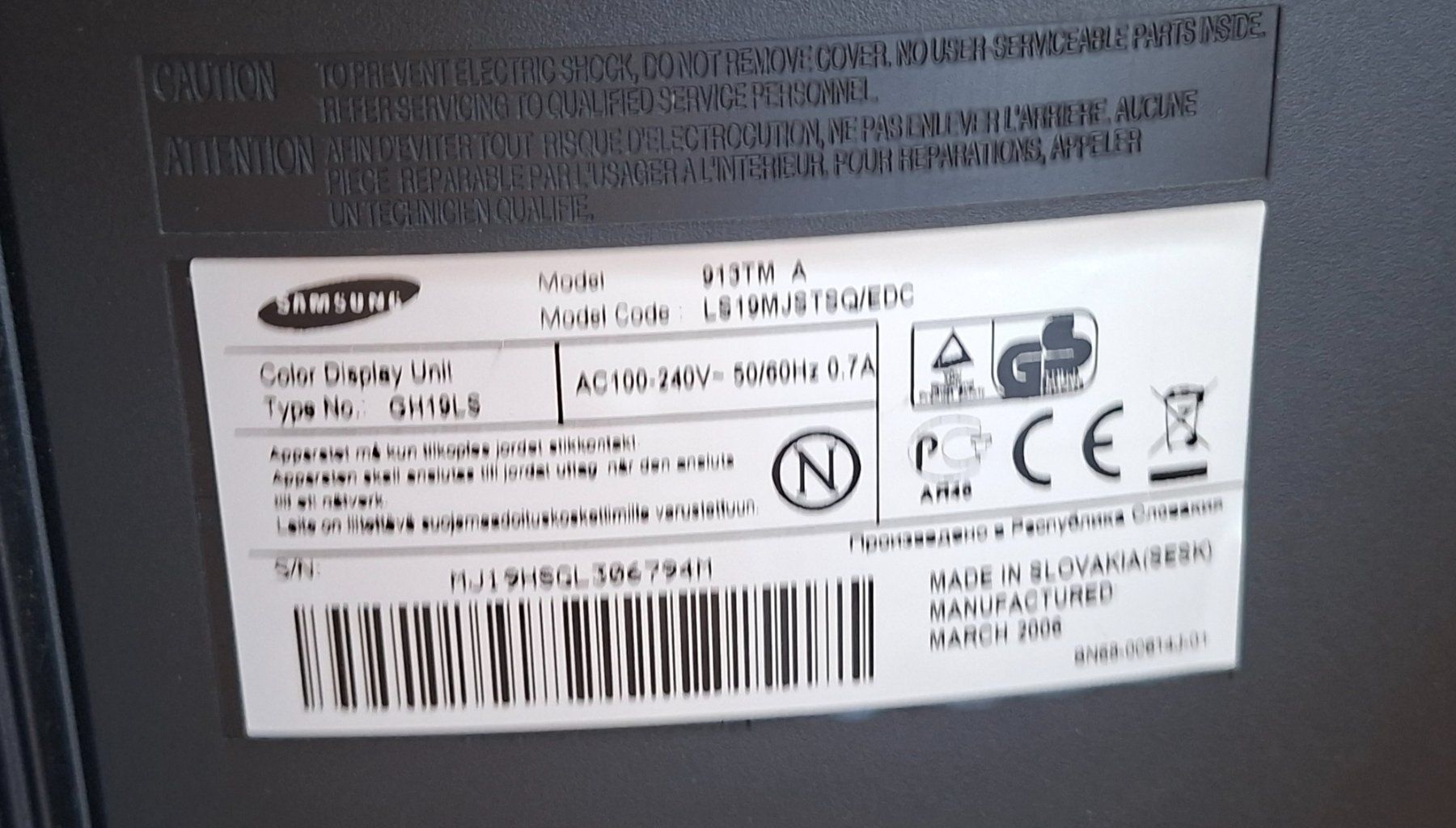 Monitor: 2x SAMSUNG SyncMaster 913TM – Usato da Güttingen venduto da DeniseBaumann 7