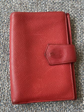 Portefeuille Longchamp rouge cuir femme bon état