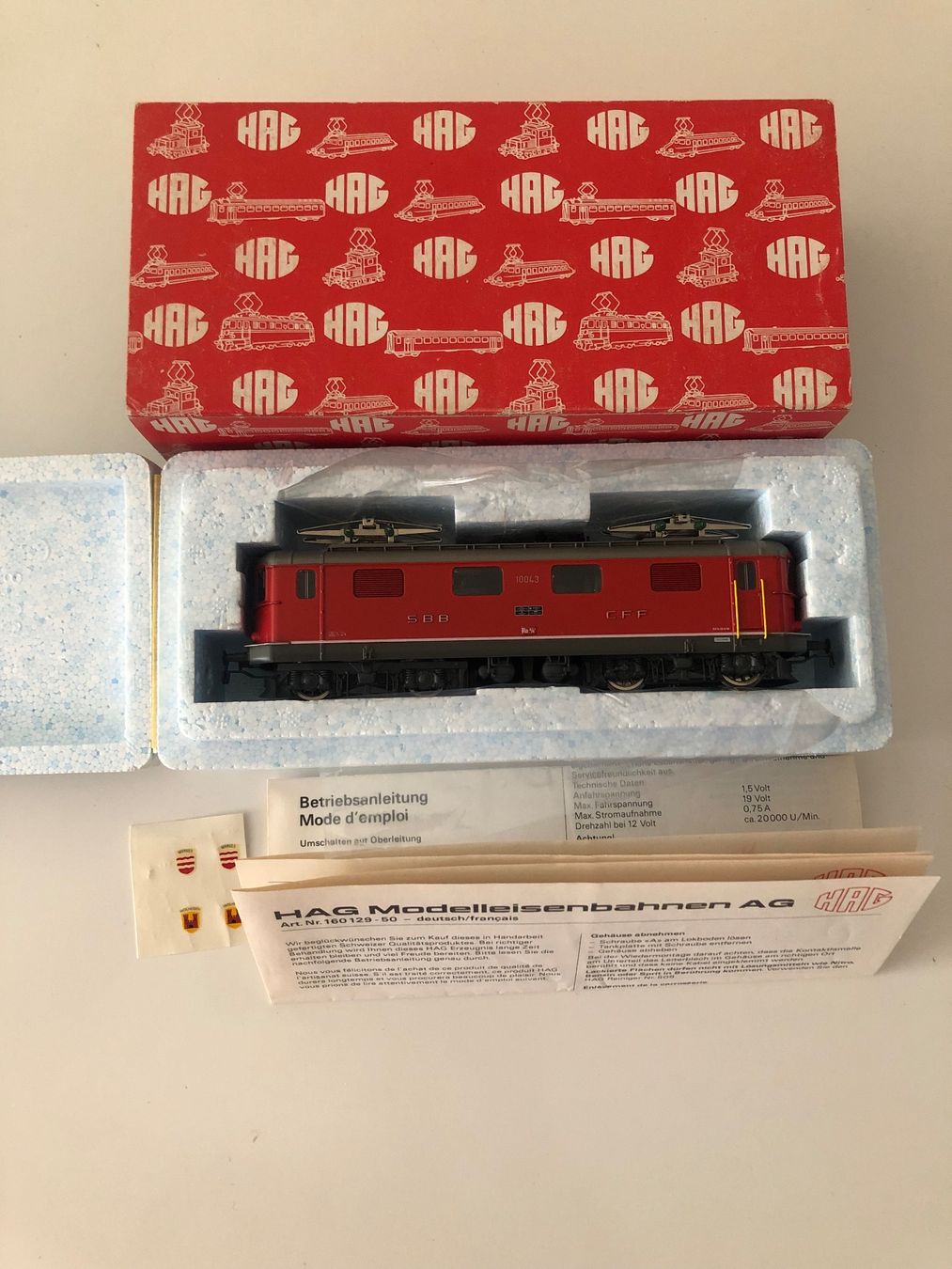 Hag Modellini di ferrovie: Hag 223 Lok wie neu – Usato da Ostermundigen venduto da Garmin03