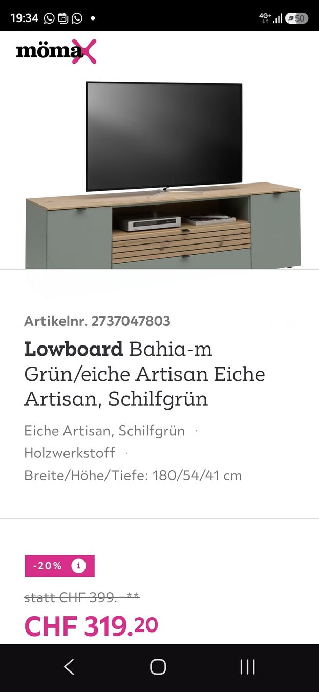 Meubles TV: Lowboard Bahia Neu super Preis – Neuf (Voir description) à Zürich par Shyning