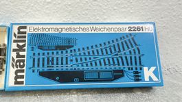 Märklin Elektromagnetisches Weichenpaar 2261 H0 / AC K Gleis