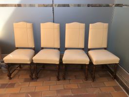 Chaises en cuir Crème - Style Classique et Élégant ✨ (57)