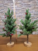 2er Set künstliche Weihnachtsbäume, Tischdeko