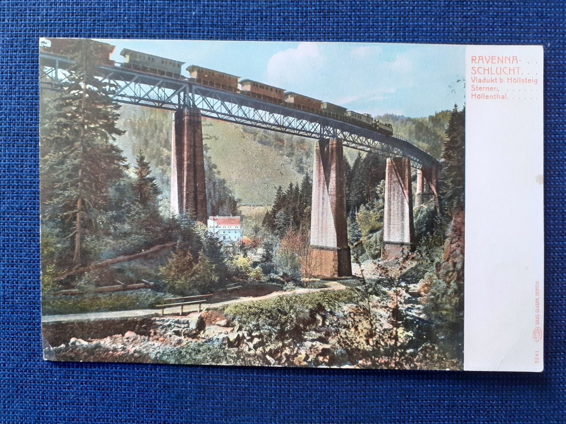 Cartoline postali: Ravenna Schlucht Eisenbahn Viadukt Bahn DB – Usato da Küssnacht am Rigi venduto da cartolina-1