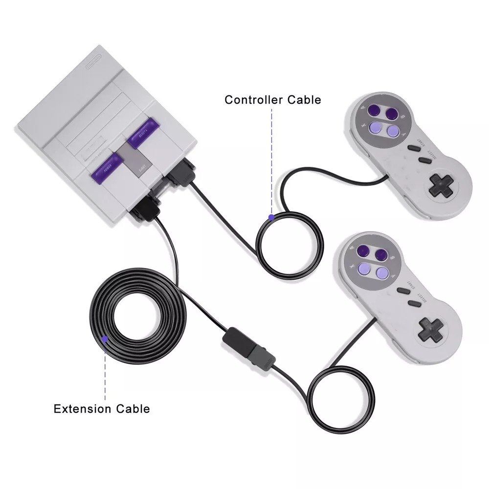 Cavi: Controller Verlängerungskabel Nintendo NES mini SNES mini – Nuovo (secondo la descrizione) da Kirchdorf AG venduto da Apost008 3