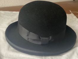 Bowler Hut, Melone, schwarz, reiner Wollfilz, Gr. M, wie neu
