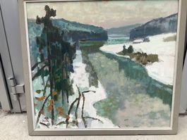 Leo DECK (1908-1997) Tableau peinture sur panneaux signée