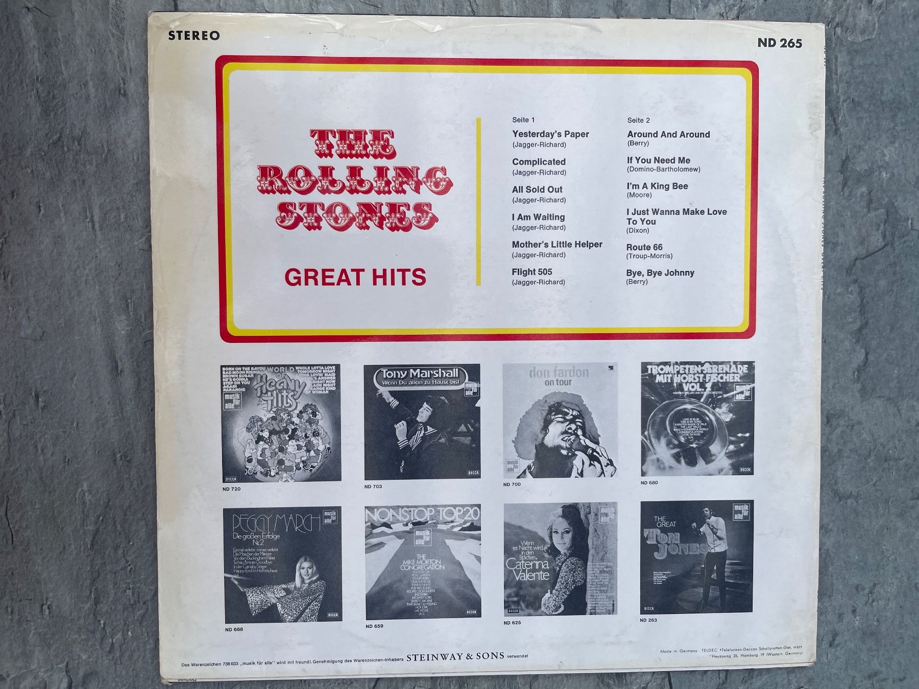 Dischi in vinile: A441/The Rolling Stones Great Hits – Usato da Frutigen venduto da Philippe_jsp 1
