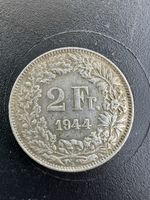 2 Fr. 1944 Helvetia Münze Silber Schweizerisch