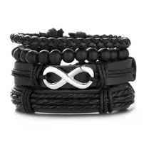 3er Armband Set schwarz (Unisex)
