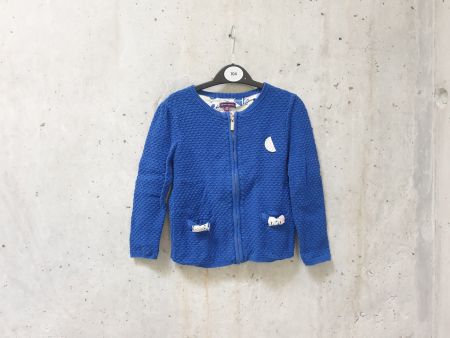 Jaquette tricotée Sergent Major, bleu roi, fille, taille 110