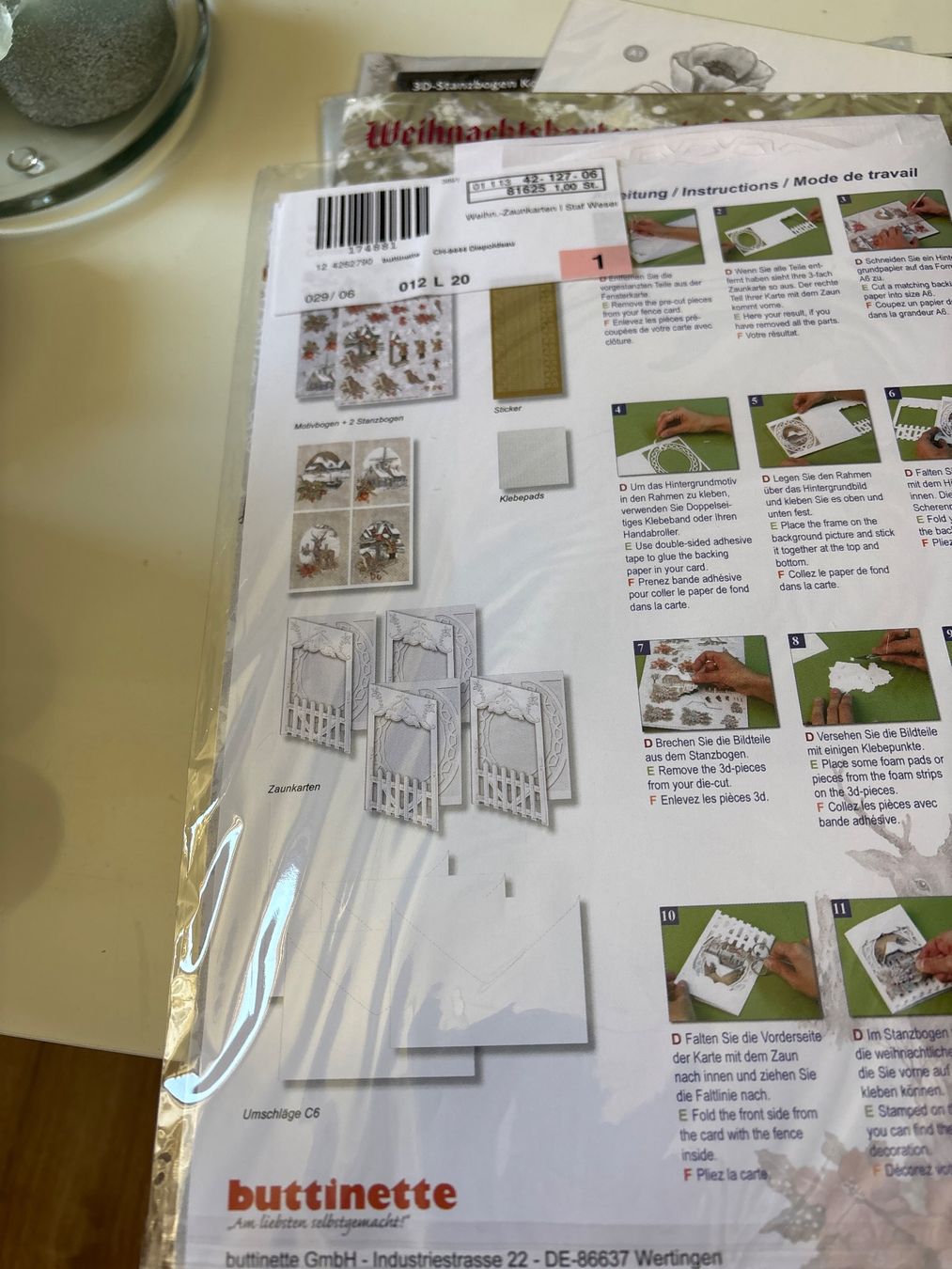 Bastelsets: 16x 3D-Karten zum basteln – Neu und originalverpackt aus Amriswil von SCHLOSSGEISTLI 2