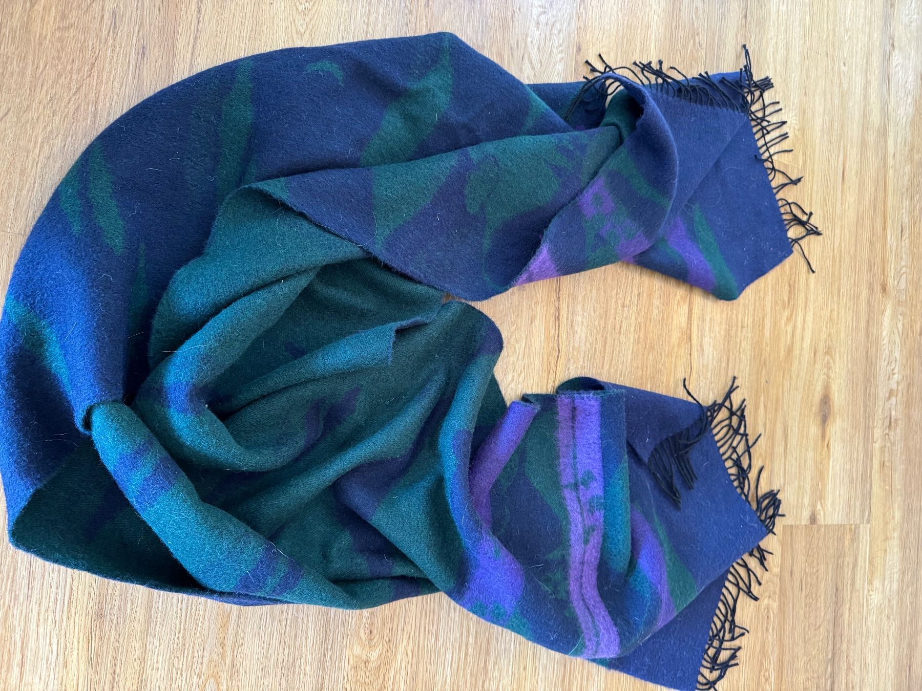 Foulard & Sciarpe: Woll-Mix Schal, blau/violett, – Usato da Bubikon venduto da hachia888 6