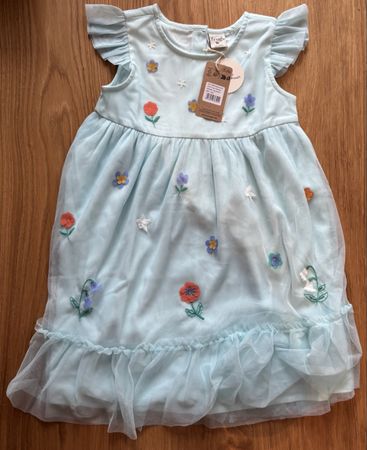 Frugi Kleid Gr. 104/110 Neu mit Etikett Sommer Blumen