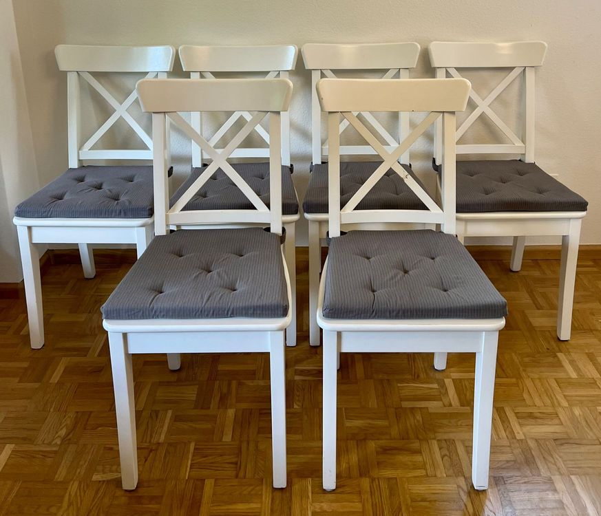 Auszug Esstisch mit 6 Stühlen Landhausstil IKEA Kaufen auf Ricardo